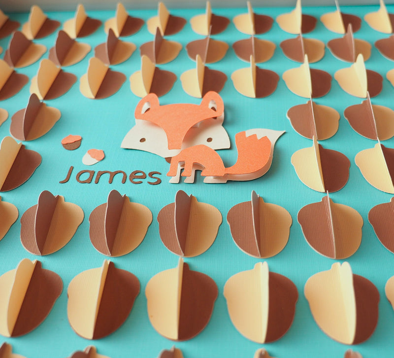 3D Fox guestbook and decor