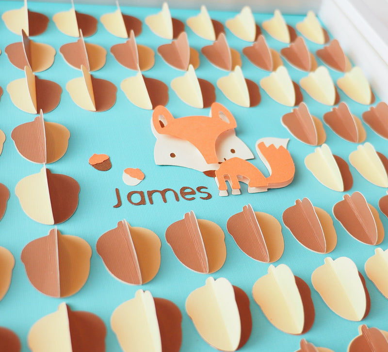 3D Fox guestbook and decor