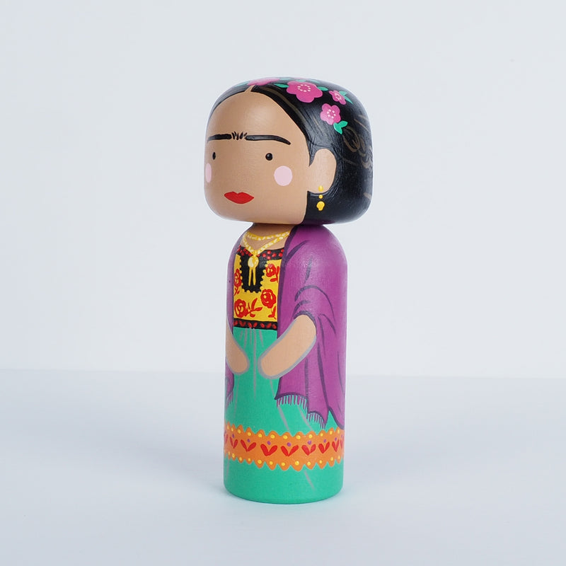 Frida Kokeshi Doll - trailblazing women