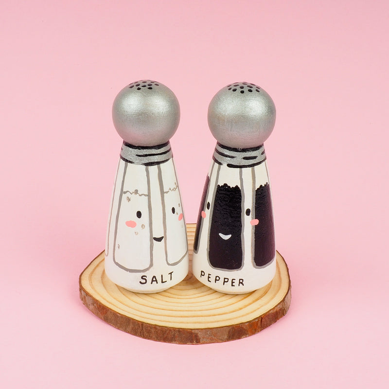 Valentine's Day Gift - Personalized Salt and Pepper Peg dolls