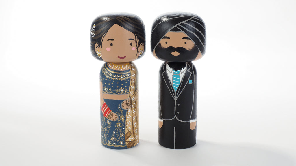 Indian Wedding custom portrait - Wedding Sarees