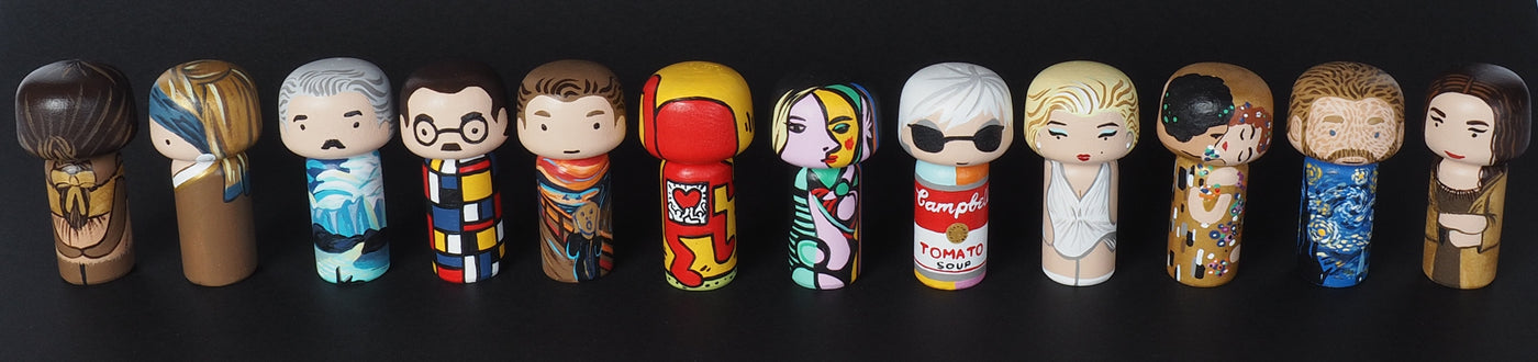 Famous Artists Kokeshi