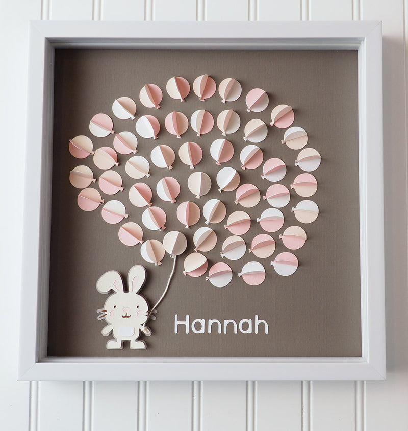 3D Bunny guestbook and decor