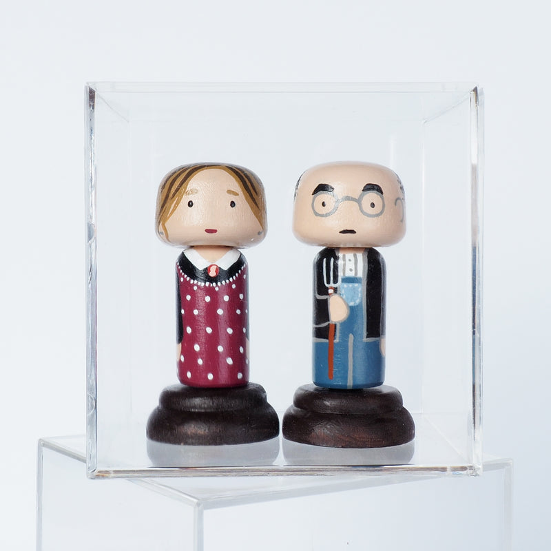 American Gothic Mini Kokeshi - Grant Wood (Limited Edition)