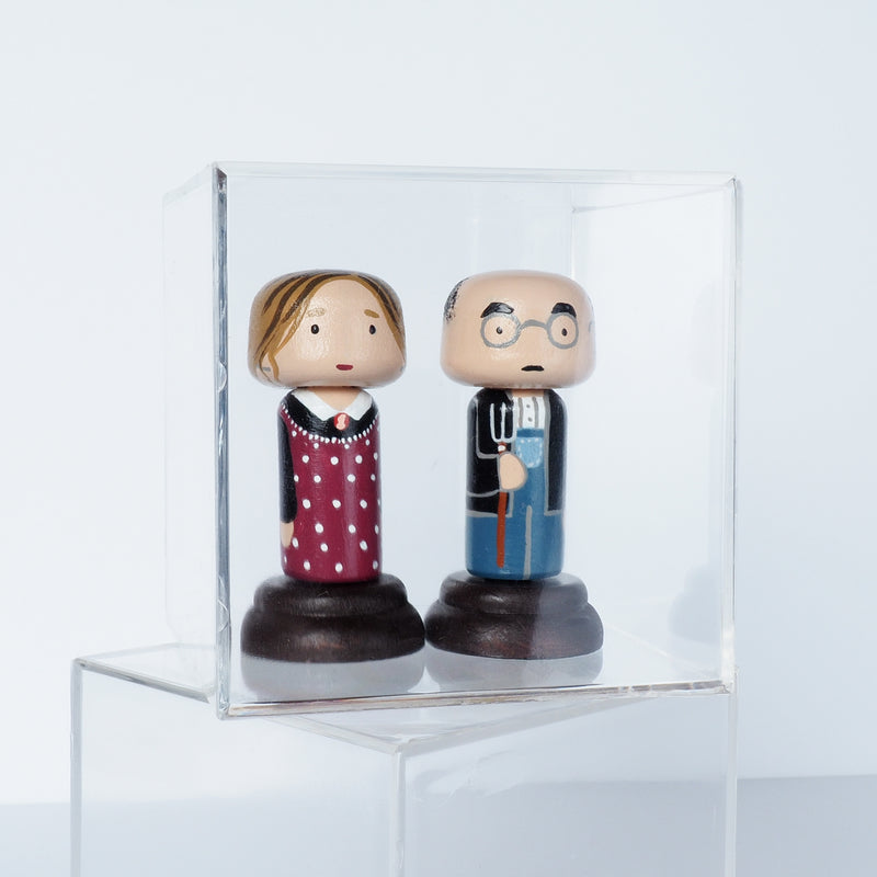 American Gothic Mini Kokeshi - Grant Wood (Limited Edition)
