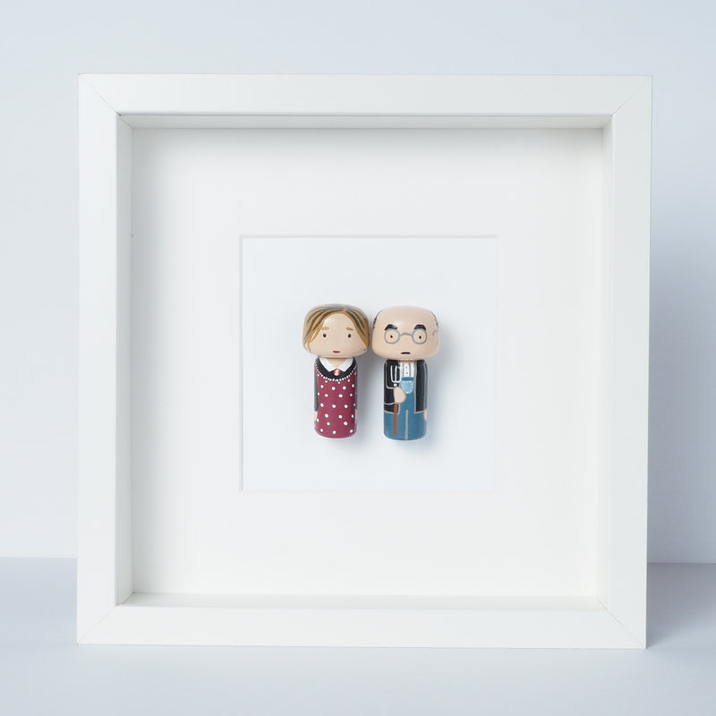 American Gothic Mini Kokeshi - Grant Wood (Limited Edition)