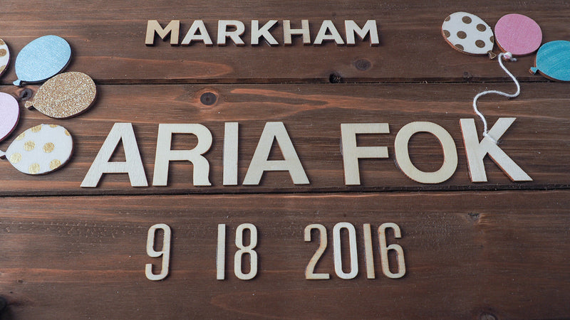 Birth announcement wall art