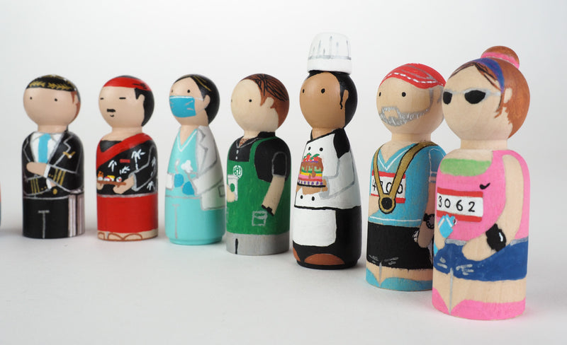 Occupational gift - Sushi Chef Peg Dolls