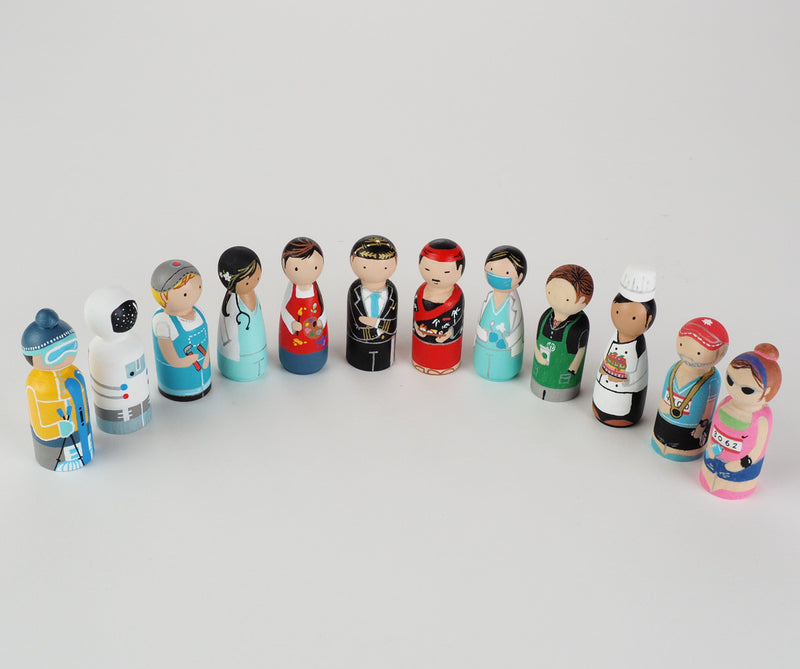 Occupational gift - Plumber and Home fixer Peg Dolls