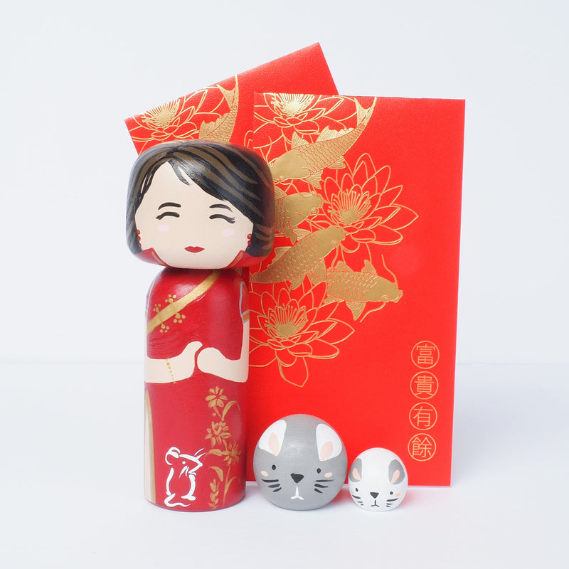 This Chinese New Year is the Year of the Rat.  Introducing our new Year of the Rat Kokeshi dolls, Peg Dolls! Give something unique this new year. Do you know anyone who was born in 1948, 1960, 1972, 1984, 1996, 2008, 2020? They are hand-painted with love.