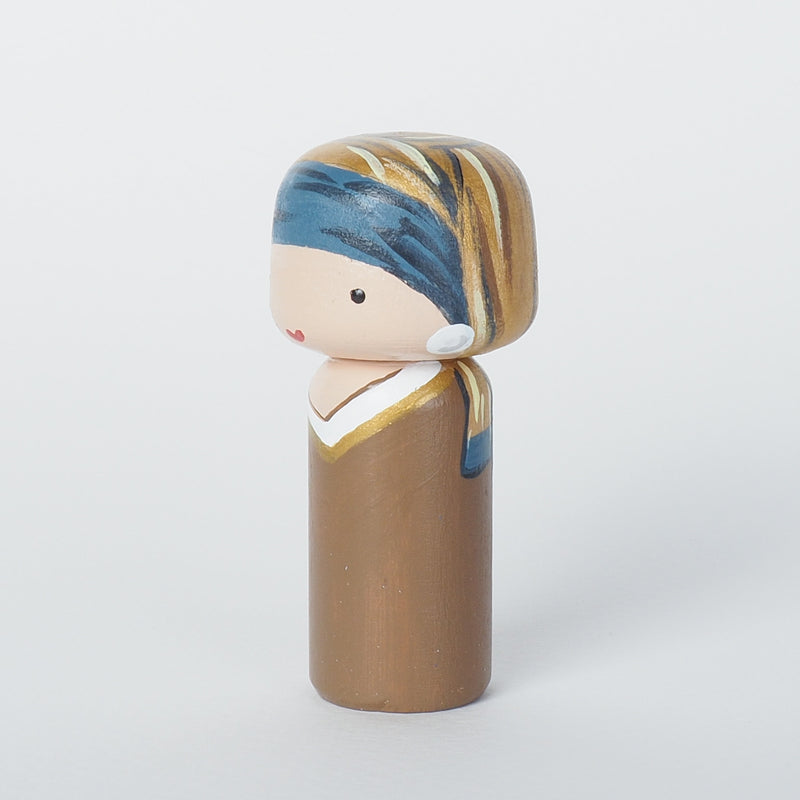 Girl with a Pearl Earring - Mini Kokeshi - Johannes Vermeer (Limited Edition)