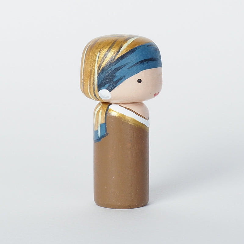 Girl with a Pearl Earring - Mini Kokeshi - Johannes Vermeer (Limited Edition)