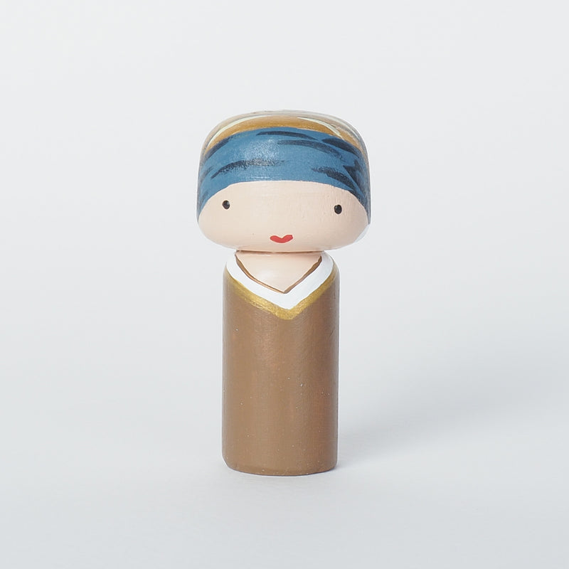 Girl with a Pearl Earring - Mini Kokeshi - Johannes Vermeer (Limited Edition)