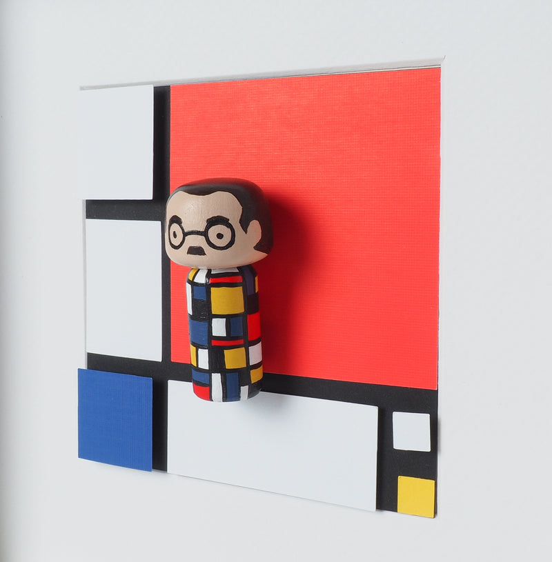 Piet Mondrian - Mini Kokeshi (Limited Edition)