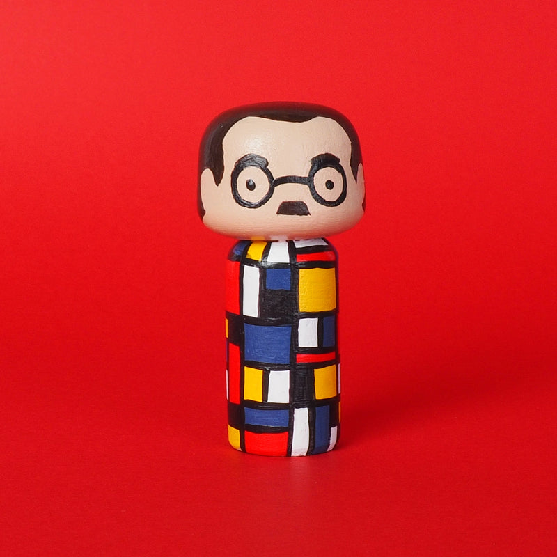 Piet Mondrian - Mini Kokeshi (Limited Edition)