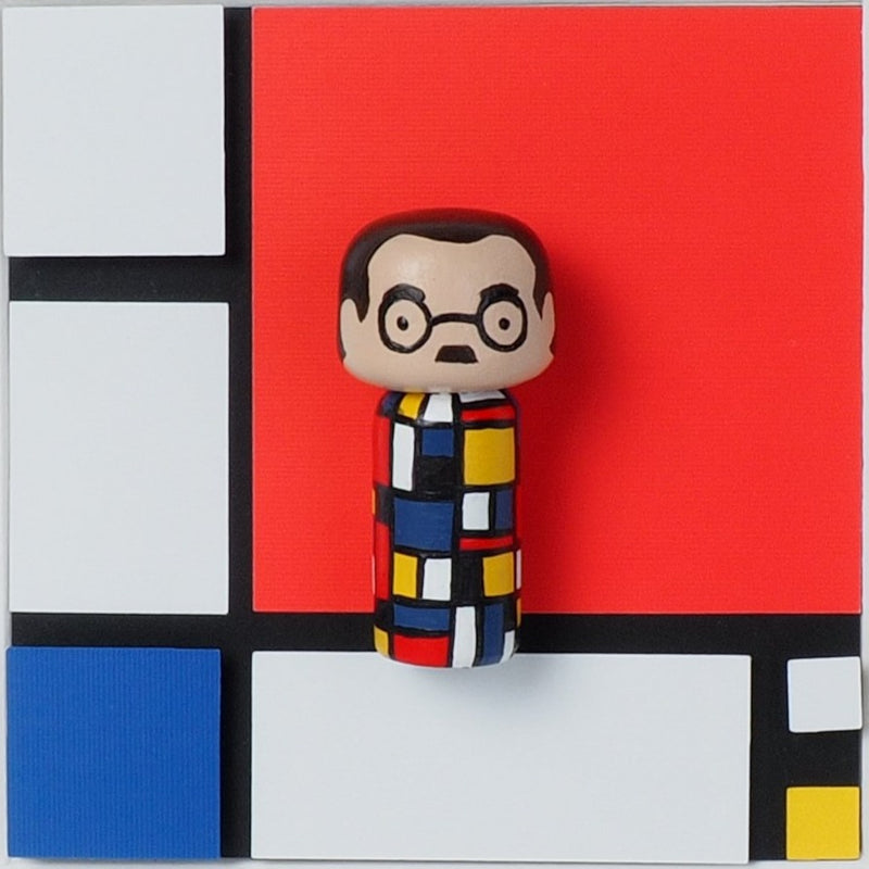 Piet Mondrian - Mini Kokeshi (Limited Edition)