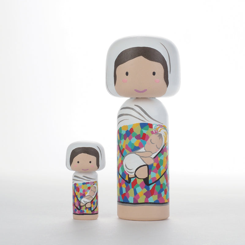 Tiny Christmas Nativity Set in Kokeshi Dolls