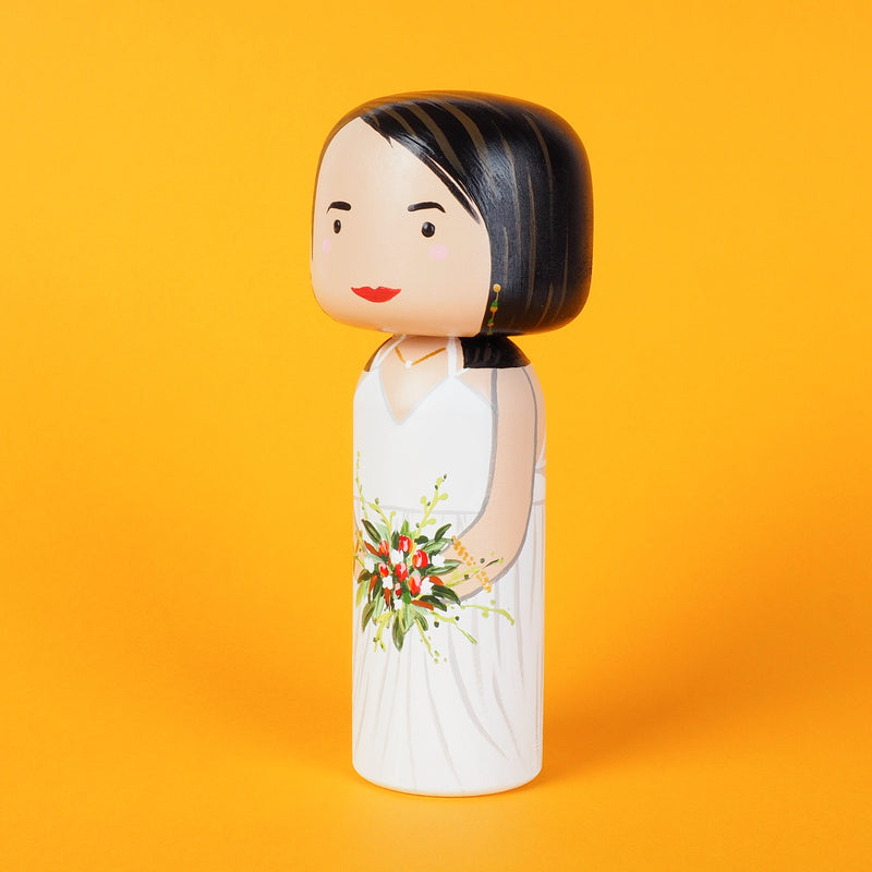 Introducing our customized wedding portrait Kokeshi dolls, Peg Dolls! Give something unique and personalized. 