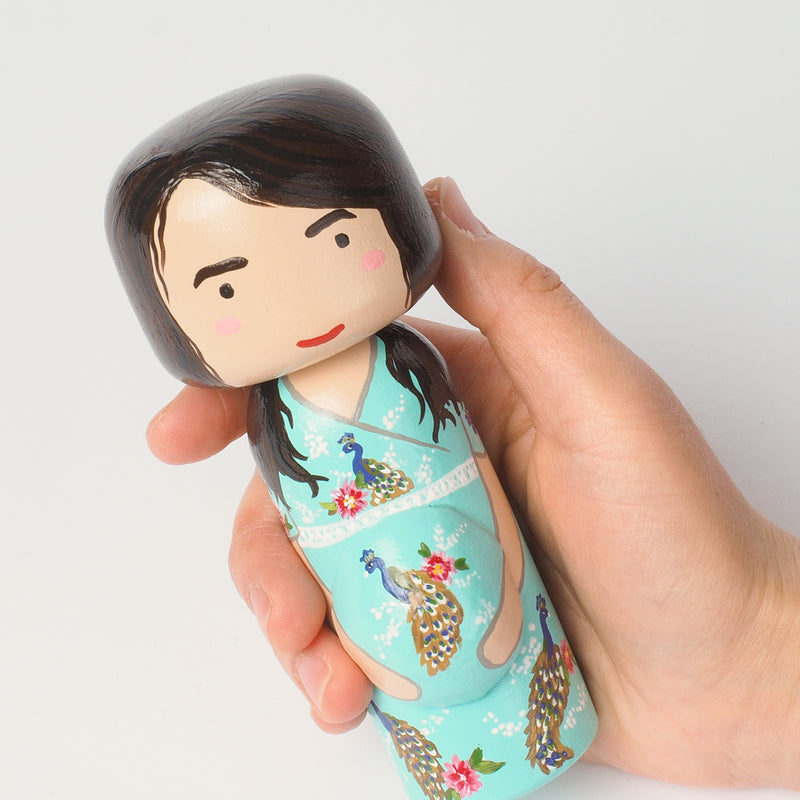Introducing our pregnant portrait Kokeshi dolls!  Give something unique and personalized.  Customize your family, friends, or colleagues on Kokeshi dolls!  They are hand-painted with love that show the uniqueness of each individual. 
