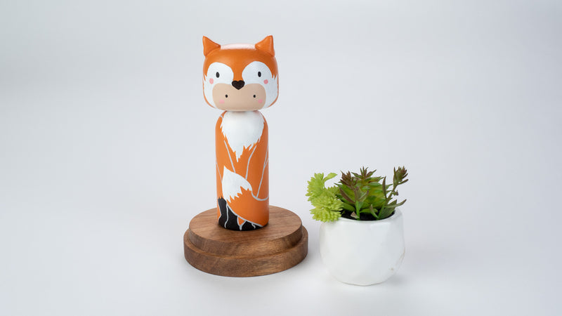 Kokeshi doll in Fox costume!  