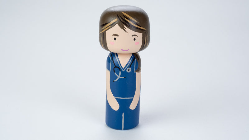 Nurse Kokeshi and Peg doll