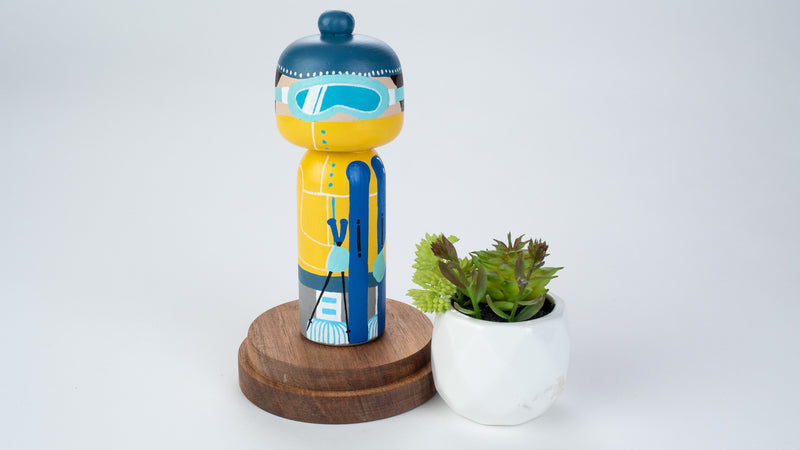 Sample Sale!  These sample Kokeshi dolls are as-is.     Introducing our hobby and occupational Kokeshi dolls!  Give something unique or add to your Kokeshi collections! They are hand-painted with love.