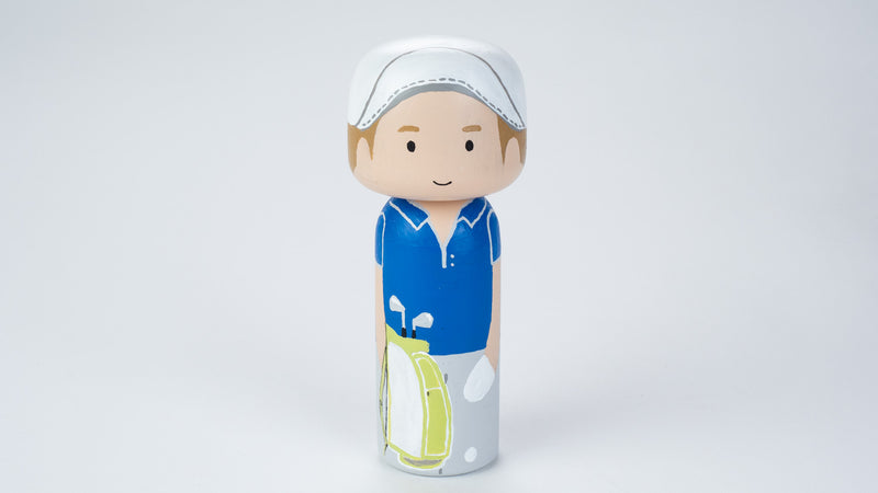 Sample Sale!  These sample Kokeshi dolls are as-is.     Introducing our hobby and occupational Kokeshi dolls!  Give something unique or add to your Kokeshi collections! They are hand-painted with love.