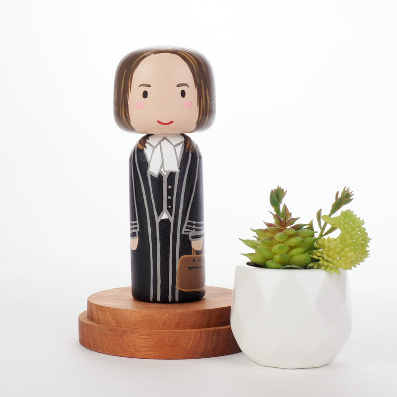 Lawyer - Occupational and family portrait Kokeshi dolls!  Give something unique and personalized.  Customize an occupation of your family, friends, or colleagues on Kokeshi dolls!  They are hand-painted with love that show the uniqueness of each individual. 