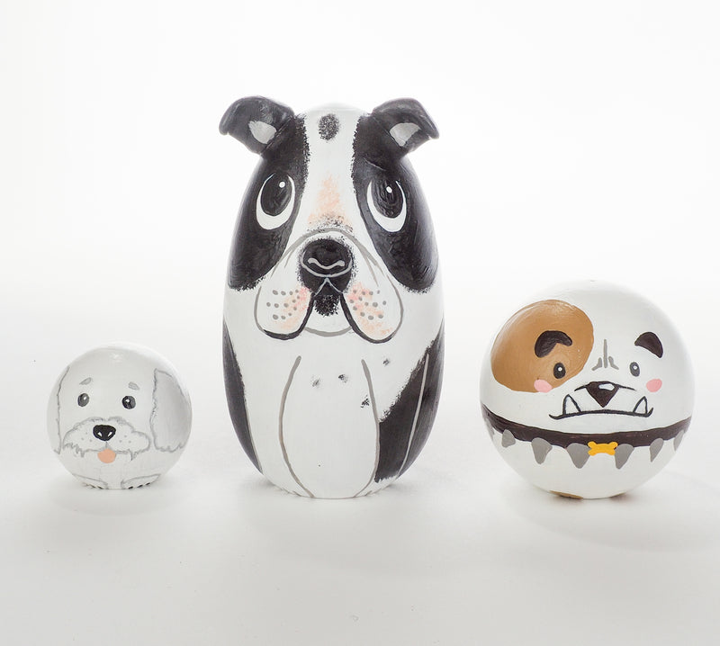 Chow Chow Dog Peg Dolls – Unique pet portrait for pet owners