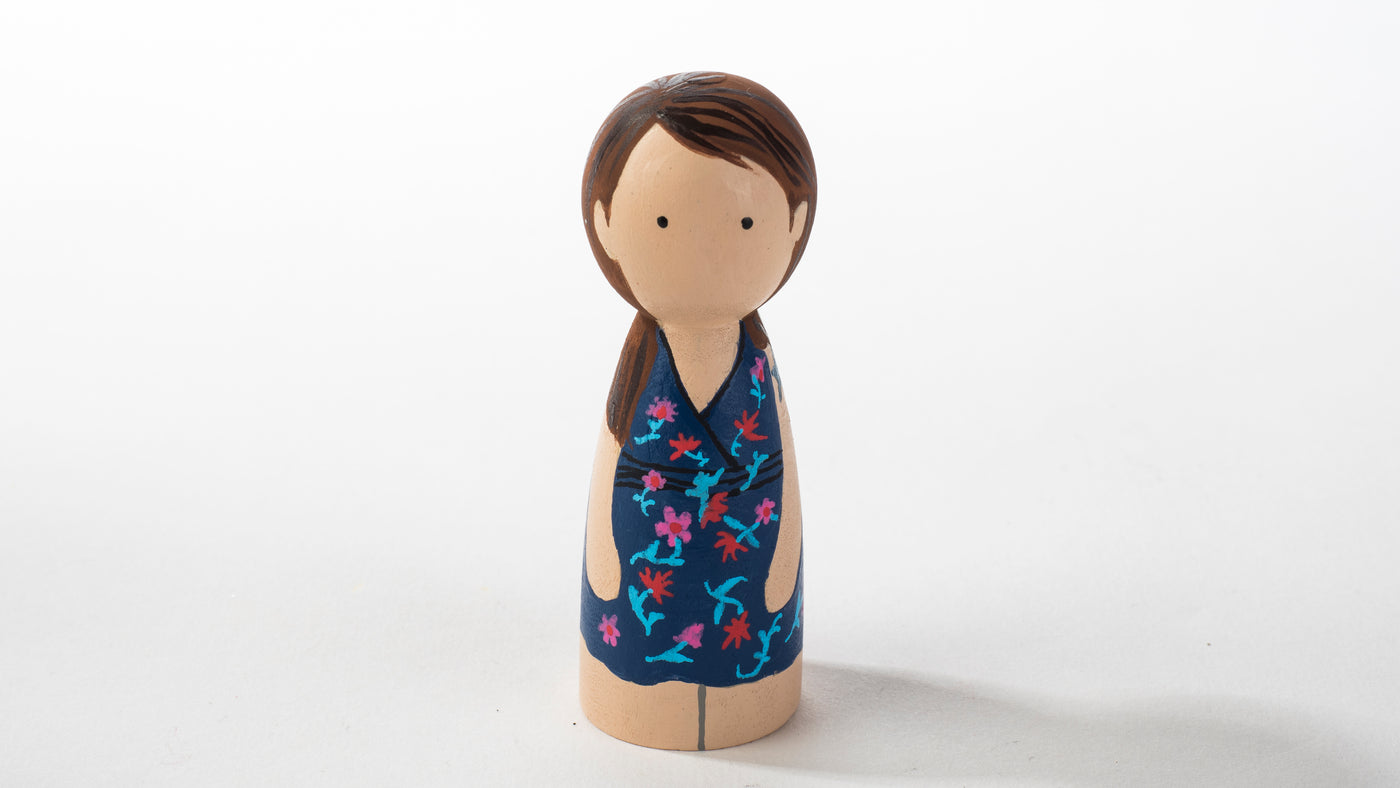 Family Peg Dolls - Family Portrait on Mini wooden dolls – Itzy Zazzy