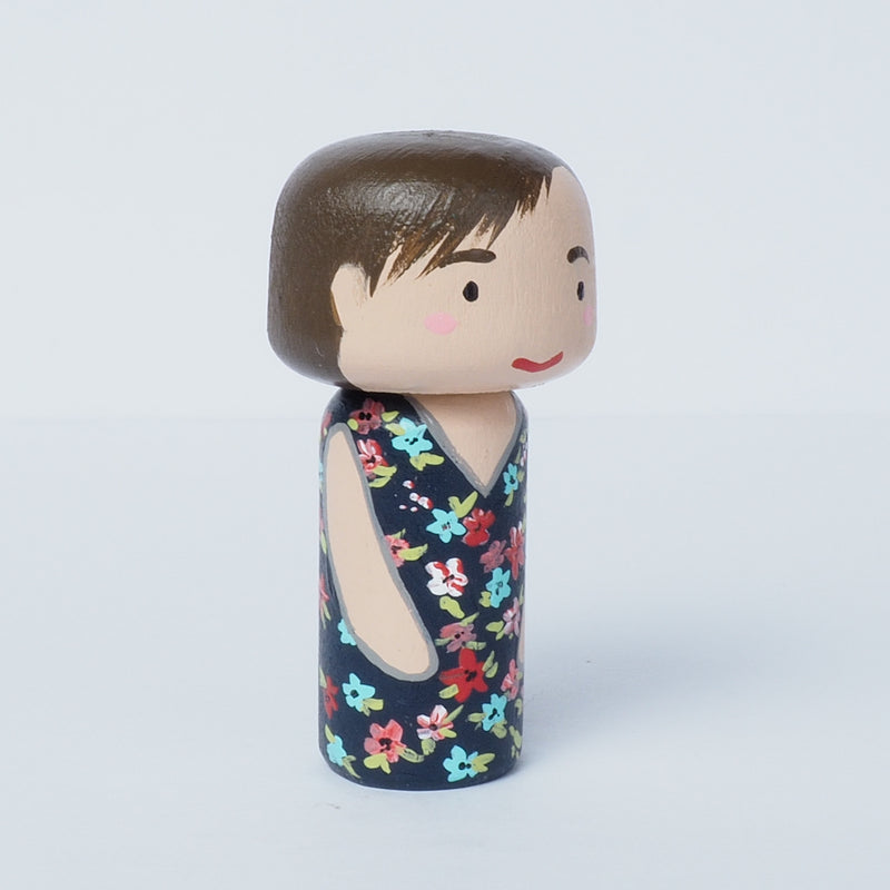 Give something unique and personalized.  Custom peg and Kokeshi dolls of your family!  They are hand-painted that show the uniqueness of each individual in your family.  This will definitely touch the heart and bring smiles, may be even happy tears to your family.   These are great for parent's gifts, grandparent’s gifts, birthdays, anniversary gifts, couples’ gifts, or any other occasions.