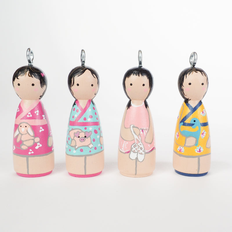Personalized Peg Doll Necklace and Ornament