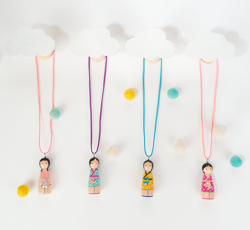 Personalized Peg Doll Necklace and Ornament